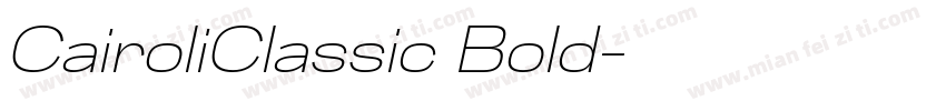 CairoliClassic Bold字体转换